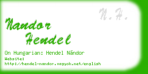 nandor hendel business card
